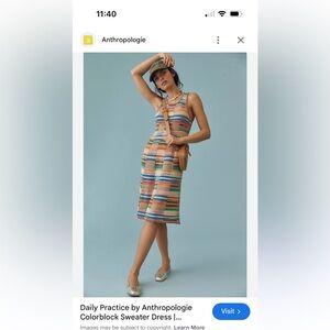 Anthropologie Colorblock sweater dress Lg